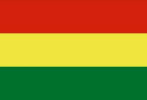Bolivien-Flagge, offizielle Farben und Proportionen. Vektor-Illustration. vektor