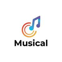 Musical modern 3d Logo Design vektor