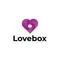 Liebe Box modern 3d Logo Design vektor