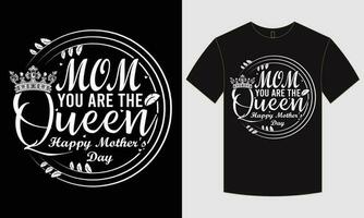 mors dag t-shirt design och typografisk vektor
