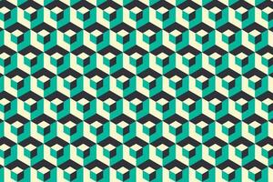 3d optisk illusion kubisk blockera mönster. vektor bakgrund.
