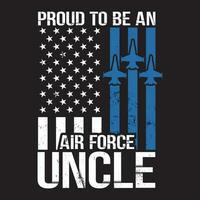 stolz uns Luft Macht Onkel Amerika Flagge Vaters Tag komisch Geschenk vektor