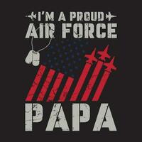 stolz Luft Macht amerikanisch Flagge komisch Geschenk zum Vaters Tag vektor