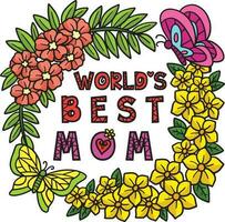 Mütter Tag Welten Beste Mama Karikatur Clip Art vektor
