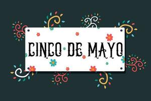 cinco de mayo baner mall för mexico oberoende firande med flaggor, blommor, dekorationer- Maj 5, statlig Semester i Mexiko. fiesta baner och affisch design. vektor