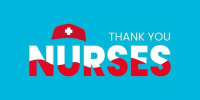 nationell sjuksköterskor dag är observerats i förenad stater på 6:e Maj av varje år, tacka du sjuksköterskor. vektor illustration.