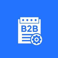 b2b, affärsvektorikonen för webben vektor