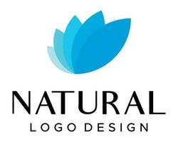 natur blomma skönhet hälsa spa logotyp design vektor. vektor