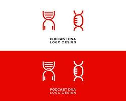 Logo zum ein Podcast DNA Logo Design vektor