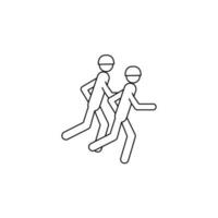soldater är löpning vektor ikon illustration
