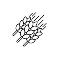 Weizen Ohren linear Vektor Symbol Illustration