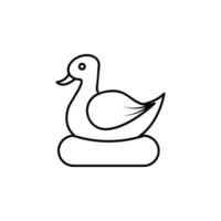 Ente Linie Vektor Symbol Illustration