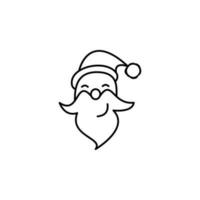 süß Santa claus Linie Vektor Symbol Illustration