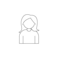 avatar av en kvinna vektor ikon illustration
