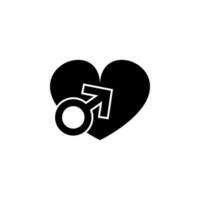 des Mannes Liebe Vektor Symbol Illustration