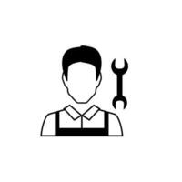 Mechaniker Benutzerbild Vektor Symbol Illustration