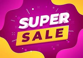 Super Sale Banner Vorlage Design, Big Sale Sonderangebot. vektor