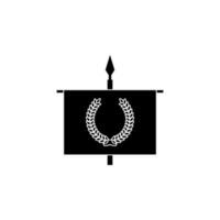flagga på en spjut vektor ikon illustration