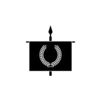 Flagge auf ein Speer Vektor Symbol Illustration