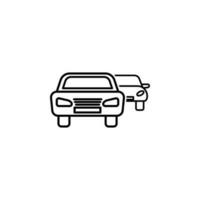 zwei Autos Vektor Symbol Illustration