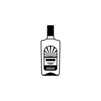 Flasche von Alkohol Vektor Symbol Illustration