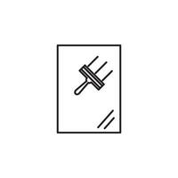 Fenster Abzieher Vektor Symbol Illustration