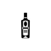 Flasche von Alkohol Vektor Symbol Illustration