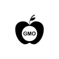 gmo im Apfel Vektor Symbol Illustration