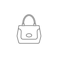 Damen Handtasche Vektor Symbol Illustration