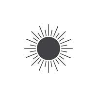 Sonne leuchtenden Vektor Symbol Illustration