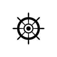 Schiff Lenkung Rad Vektor Symbol Illustration