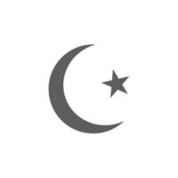 Halbmond Mond und Star Vektor Symbol Illustration