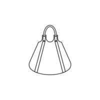 Damen Handtasche Vektor Symbol Illustration