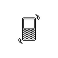 Telefon, Pfeile Vektor Symbol Illustration