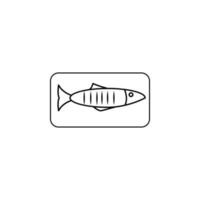 Schnitt Fisch Vektor Symbol Illustration