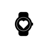 ein Uhr mit ein Herz Vektor Symbol Illustration