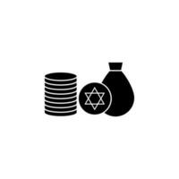 jüdisch Geld Vektor Symbol Illustration