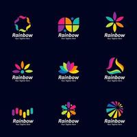 Regenbogen Logo Element Sammlung vektor