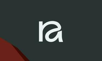 alfabetet bokstäver initialer monogram logotyp ra, ar, r och a vektor