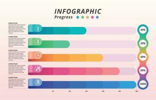 enkel framsteg infographic mall vektor