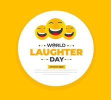 Welt Lachen Tag Hintergrund oder Banner Design Vorlage. vektor