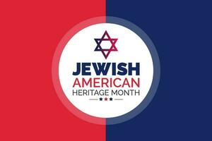 jewish amerikan arv månad bakgrund eller baner design mall berömd i Maj vektor