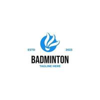 eben Federball Badminton Logo Design Vektor Illustration Idee