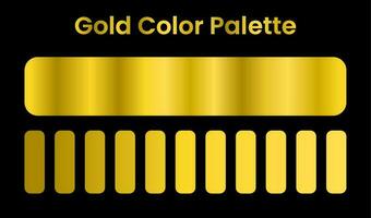 Gold Farbe Palette. Gold Gradient Farbe vektor