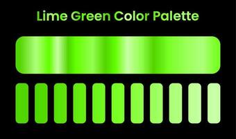 kalk grön Färg palett. kalk grön lutning. vektor