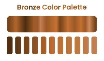 Bronze- Farbe Palette. Gradient Bronze- Farbe vektor