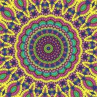 Hintergrund mit ein bunt Mandala und das Wort Kaleidoskop. vektor