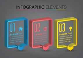 moderne Textfeldvorlage, Banner-Infografiken vektor