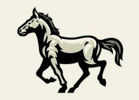 Pferd Maskottchen stabil Gehen Logo vektor