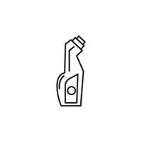 Plastik Flasche von Flüssigkeit Wäsche Waschmittel Vektor Symbol Illustration